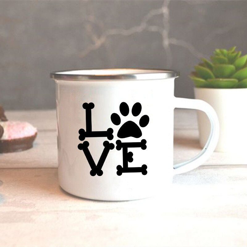 Tasse à café, thé, thé, café, boisson, Dessert, petit déjeuner, lait, Vintage, poignée, , I Love My Dog: XH2388-A015WH-8