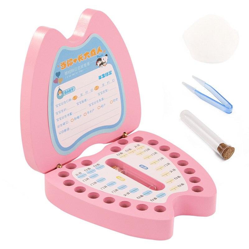 Baby Deciduous Teeth Box Children Souvenir Save Tools Cartoon Baby Milk Teeth Organizer Storage Kids Tooth Box