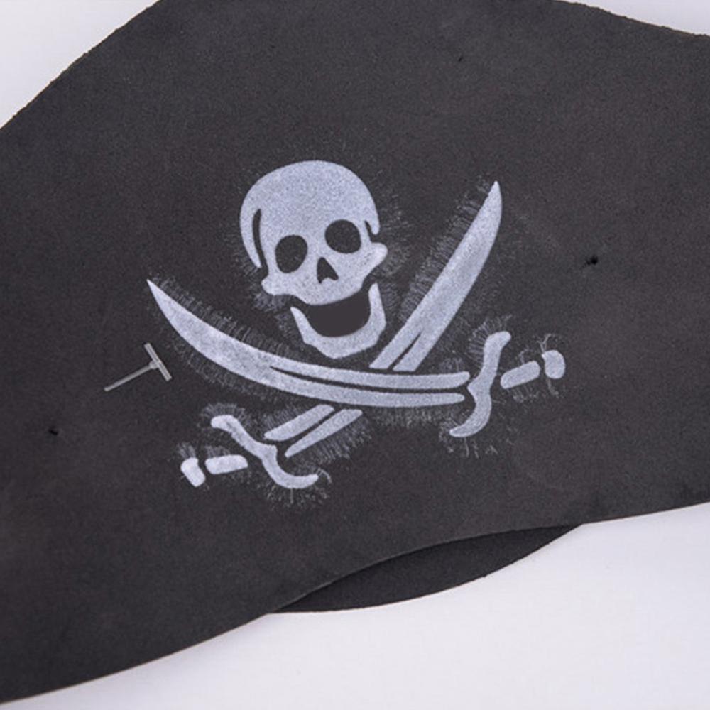 Ensemble d'accessoires pour Costume Pirate d'halloween, ensemble d'accessoires de fête, avec chapeau, masque pour les yeux et anneaux, jouet pour jouer pour enfants, 3 pièces/ensemble