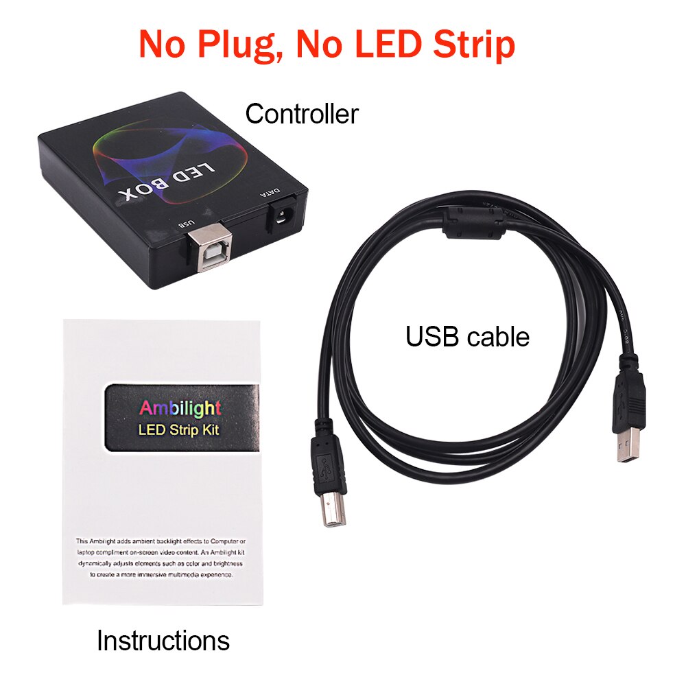 5V DIY Umgebungs TV USB LED Band HDTV Computer Monitor Hintergrundbeleuchtung PC Traum Bildschirm Farbe Licht Kasten für WS2812B SK6812 LED Streifen: Ursprünglich Titel