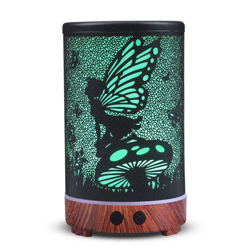 Diffusore di olio essenziale di gufo creativo umidificatore ad ultrasuoni per aromaterapia ad aria 7 lampada a portato che cambia colore per diffusore casa ufficio: fiore Fairy / AU