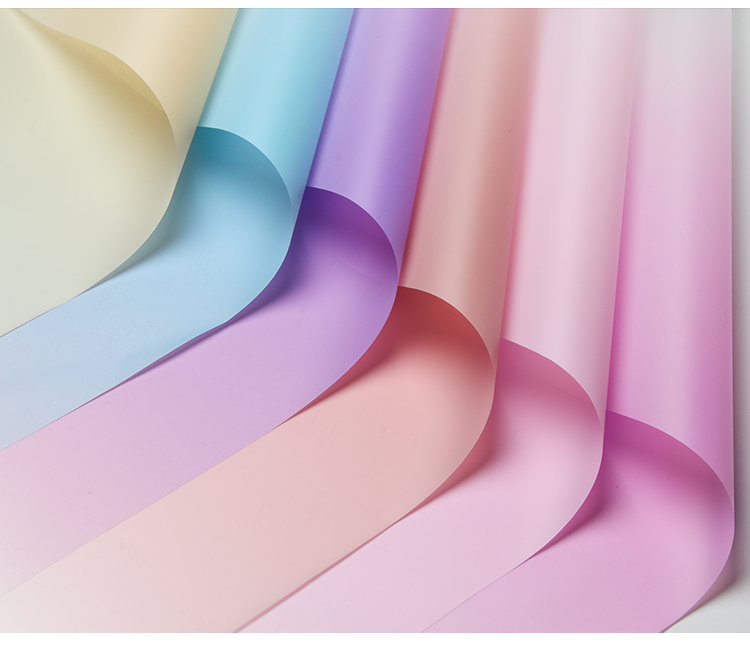 20pcs cellophane semi transparent frosted wrapping paper waterproof flower bouquet packaging festive party packing paper decor