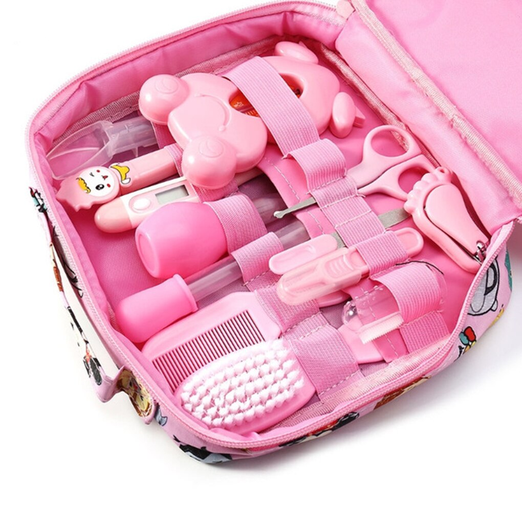 13 Stuks Baby Baby Grooming Gereedschap Pasgeboren Manicure Set Baby Gezondheidszorg Nagelknipper Haarborstel Tool