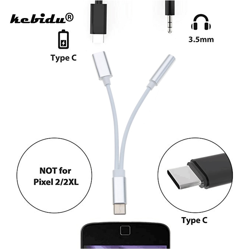 Kebidu Jack Type C Naar 3.5 Mm Oortelefoon Headset Kabel Converter Adapter Headphone Jack Adapter Aux Kabel Voor Samsung lg Xiaomi