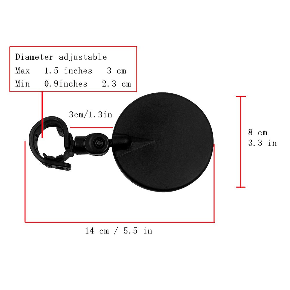 Universal 360 Rotate Adjustable Bicycle Rearview Handlebar Wide-angle Convex Mirror Cycling Rear View MTB Bike