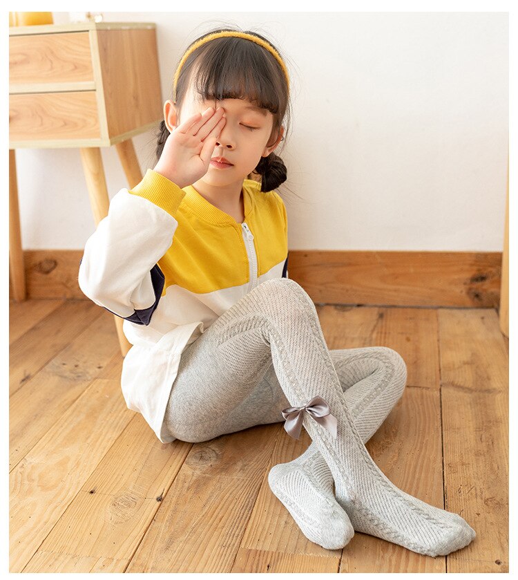 0 zu 4 Jahre Neugeborene Frühling Herbst Kleinkinder Baumwolle Engen Baby Mädchen Strumpfhosen SchöNe Bowknot Gittergewebe Strumpfhosen Für Kleinkinder Für Kind