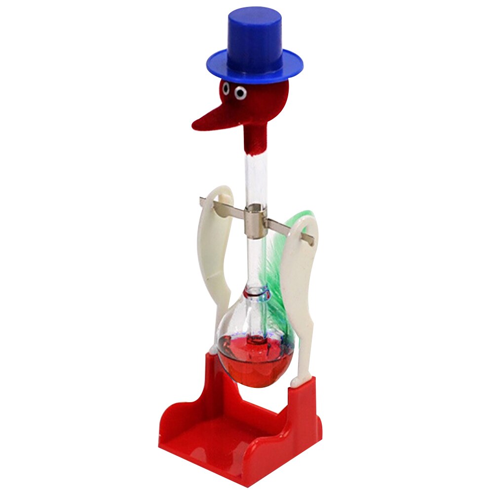 Non-Stop Liquid Drinking Glass Lucky Bird Duck Bobbing Magic Prank Toy Teach Them Physics Eco-friendly and Safe: Rd