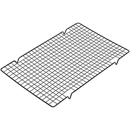 Nonstick Carbon Cake Cooling Rack Fits Baking Pan Oven Roasting Cooking Grilling BBQ Dry Cooler Hold 16 by 10-Inch