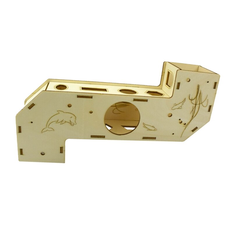 Hamster jouet labyrinthe Tunnel tubulaire en bois Cage cachette petits animaux jouets pour jouer repos explorer pour cochon d&#39;inde Chinchilla 5 sortes: 4