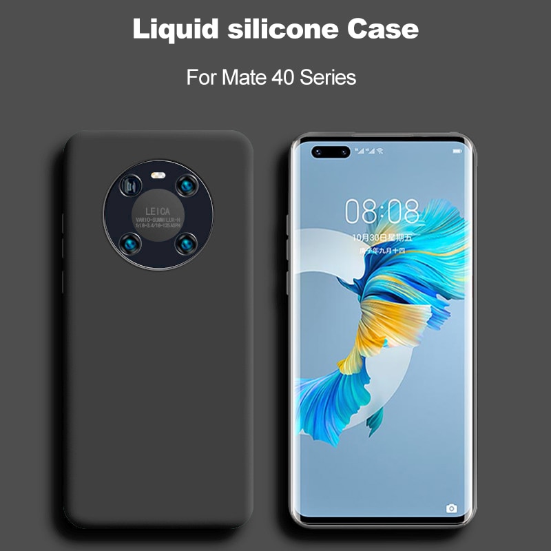 For Huawei Mate 40 Pro Mate 40 Pro Plus Case Liquid Silicone Matte shockproof Soft Cover For Huawei Mate 40 Pro Phone Case