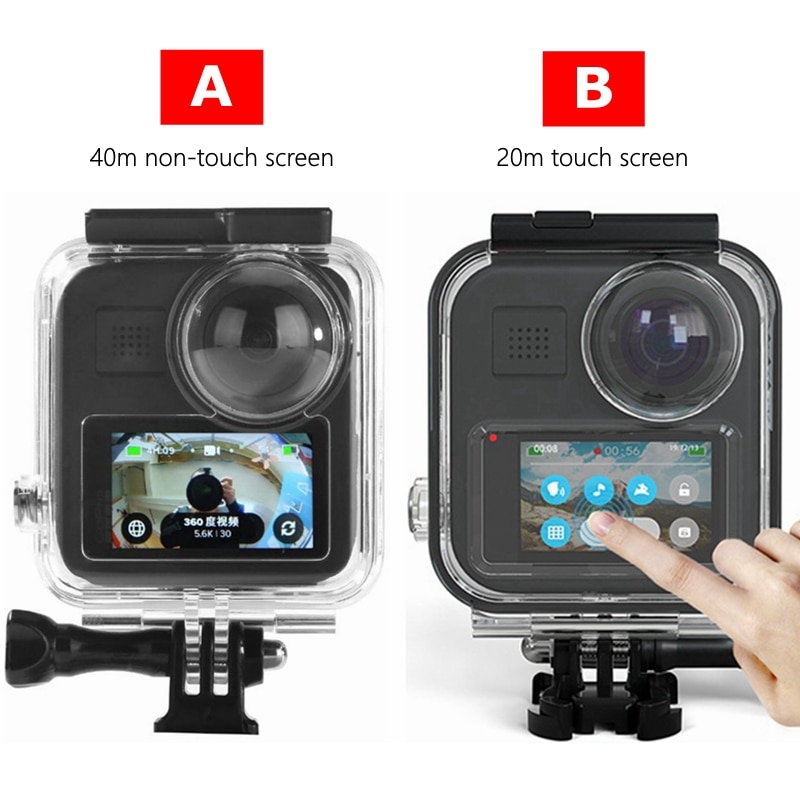 20m/40m for gopro max vanntette hus skallbeskyttelsesdeksel til go pro 360 kamera dykkveske tilbehør