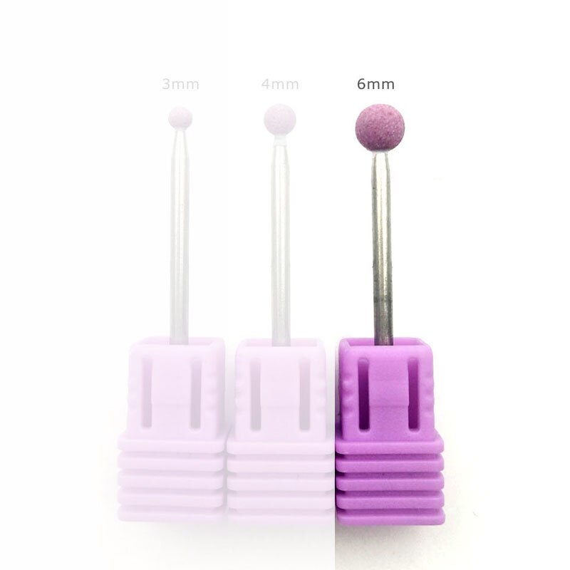 HYTOOS-broca de corindón rosa para uñas, cortadores de manicura con piedra rotativa de 3/32 pulgadas, accesorios de taladro, herramienta de Arte de uñas, 1 unidad: 6mm