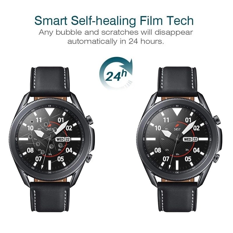3x Smartwatch okrągły osłona na szybkę zegarka średnica 44 43 42 40 39 37 35 33 31 30 mm folia ochronna pokrywa z folii do inteligentnego zegarka