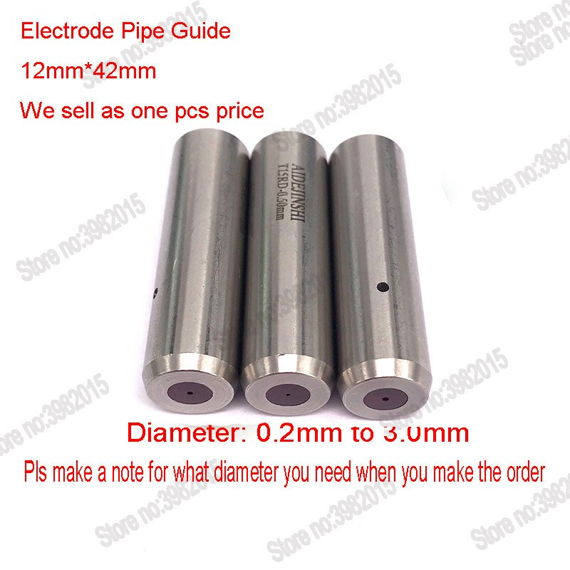 WEDM Ceramic Ruby Electrode Tube Pipe Guide OD12*42mm 0.20 to 3.0mm for WEDM Drilling Hole Machine