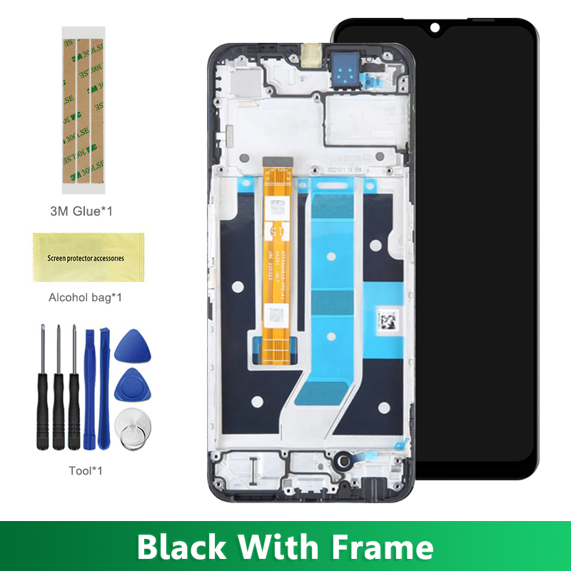 Pantalla LCD de 6,56 pulgadas para OPPO A78 5G con marco de pantalla táctil CPH2483 CPH2495 piezas de repuesto de Panel: Caqui
