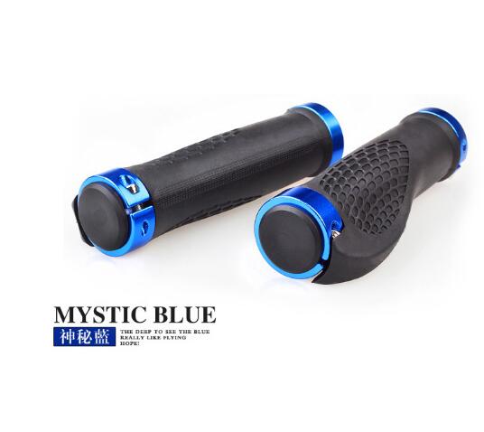MTB Bike Lenker Grip Gummi Anti-Skid Ergonomische Berg MTB Radfahren Teile Fahrrad Griffe Schwarz Gold Rot Blau: Himmel Blau