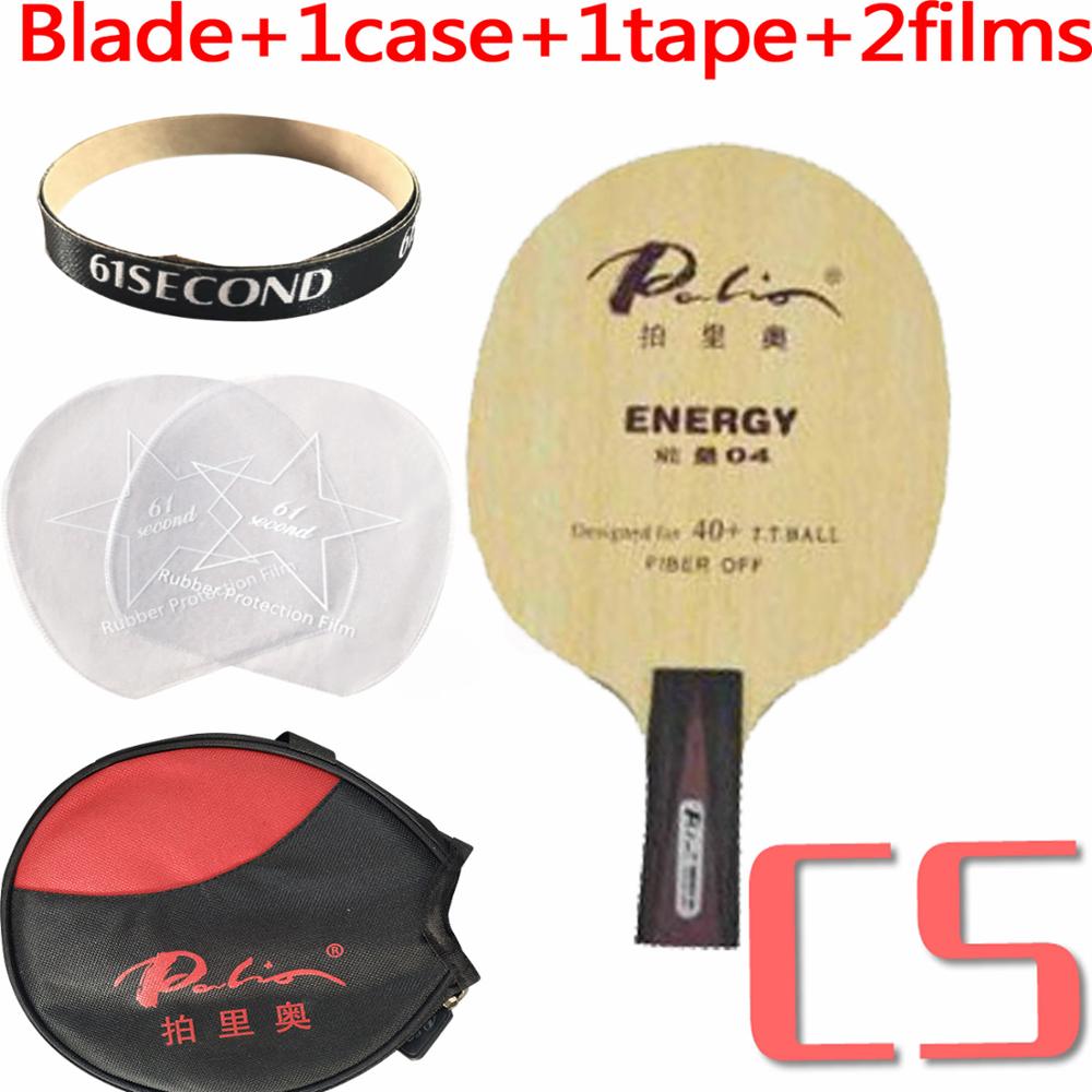 Palio ENERGY04 ENERGY 04 ENERGY 04 ENERGY-04 hoja de tenis de mesa de madera + 2 fibras, para raqueta de ping pong: CS with Y case