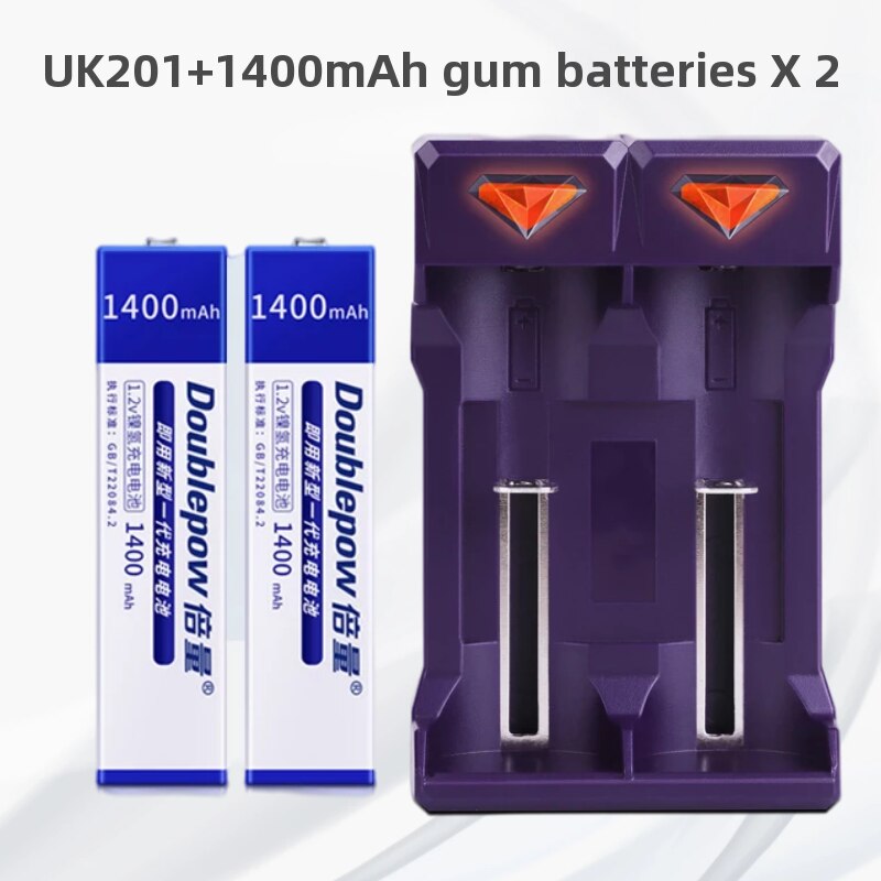 Doublepow F6 Gum Rechargeable Battery Charger/suit for Portable CD Player Charger/suit UK201 2 Gum Batteries: UK201 and 6F 2pcs