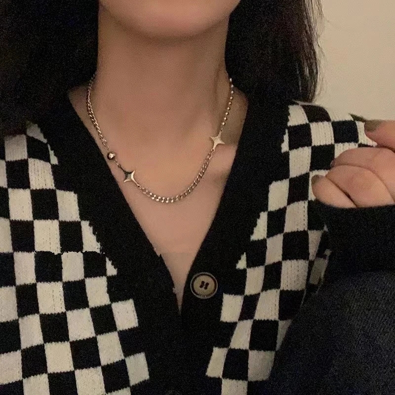 Kpop Cool Punk Vintage étoile pendentif chaînes collier pour hommes femmes Egirl Hip Hop années 90 Grunge esthétique EMO bijoux Y2k accessoires: Pistolet noir plaqué