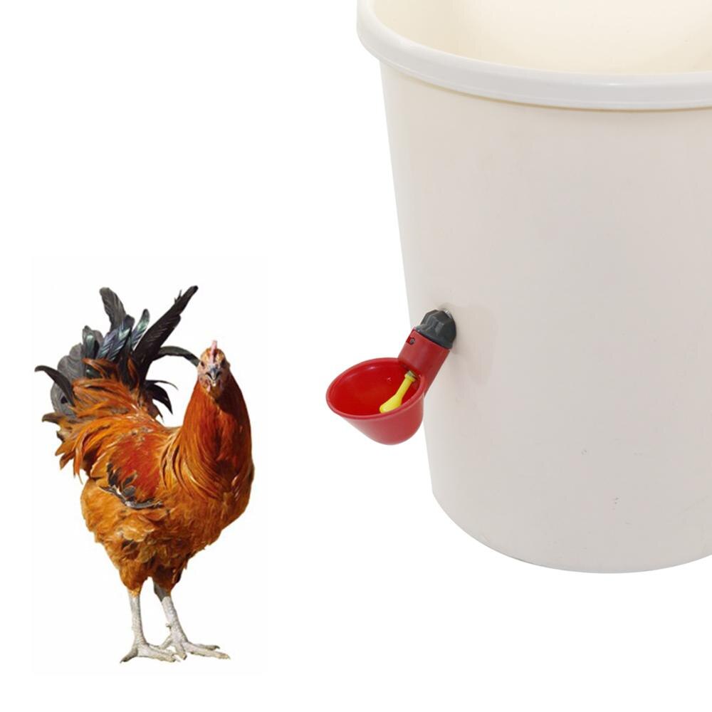100 stk kylling automatiske drikke kopper med skruer vagtel vander brystvorte drikker fjerkræ springvand husdyr vanding forsyninger