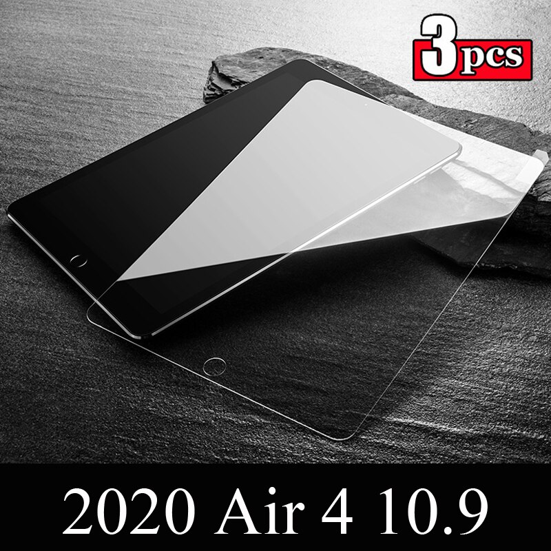 9H Gehärtetem Glas Für iPad Air 4 10,9 zoll 2,5 D Volle Abdeckung Screen Protector Für iPad Pro 11 Air 2 3 MiNi 5 4 3 2 10,2 Glas: air 4