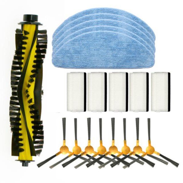 Main Roller Side Brush Filter Mop Cloth For NEATSVOR X520 Robot Vacuum Cleaner Accessories Household Cleaning Parts Robot Parts: 22pcs
