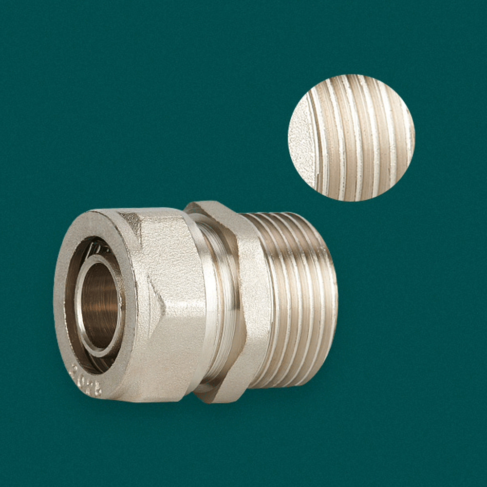 Nickel Plated Brass DN15 DN20 Male BSPP Thread Straight Pex Pipe 1216/1418/1620/2025/2632 Fitting Aluminum Plastic Pipe Fittings