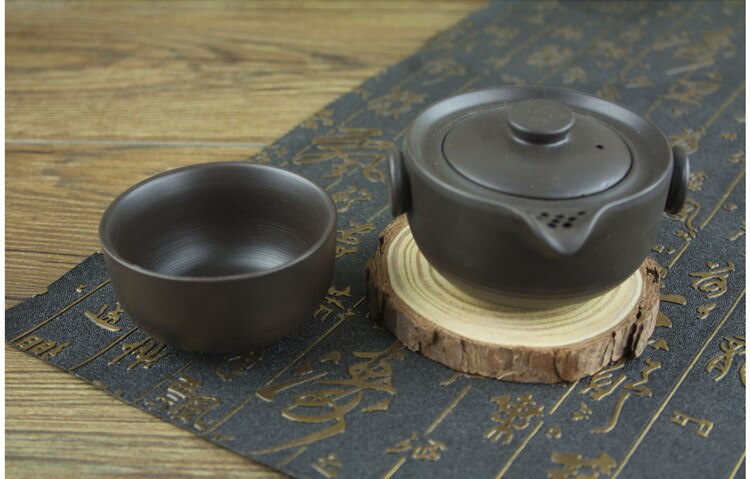 Ceramics black Tea set Include 1 Pot 1 Cup, Travel teapot gaiwan,Beautiful and easy teapot kettle,kung fu teaset