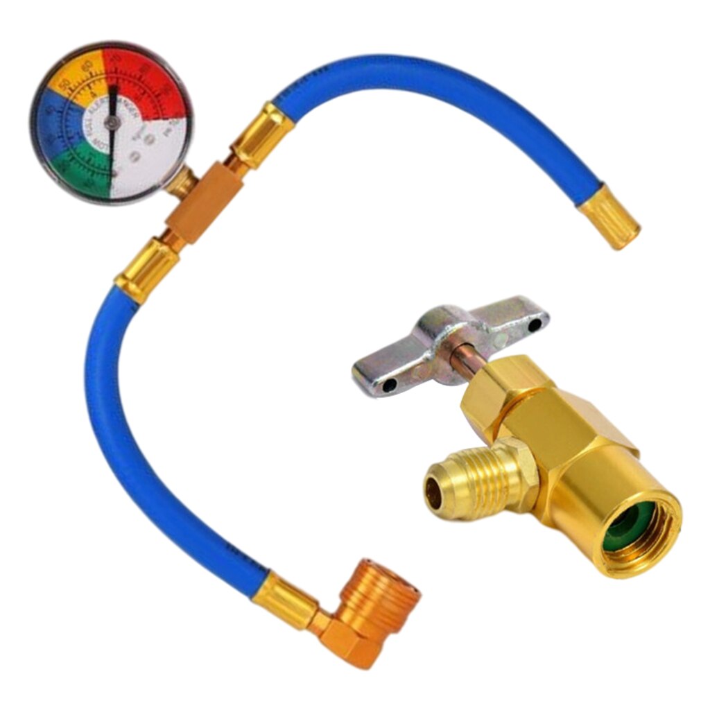 R134A Recharge Hose Kit Car AC Refilling Hose 1/2 ACME for Automotive Vehicle
