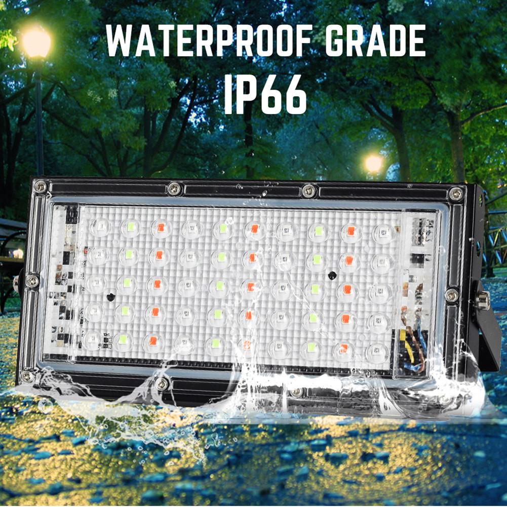 50W LED Schijnwerper Spotlight IP65 Waterdichte Ultra-dunne Lichtgewicht RGB Overstroming Licht Voor Outdoor Gebruik