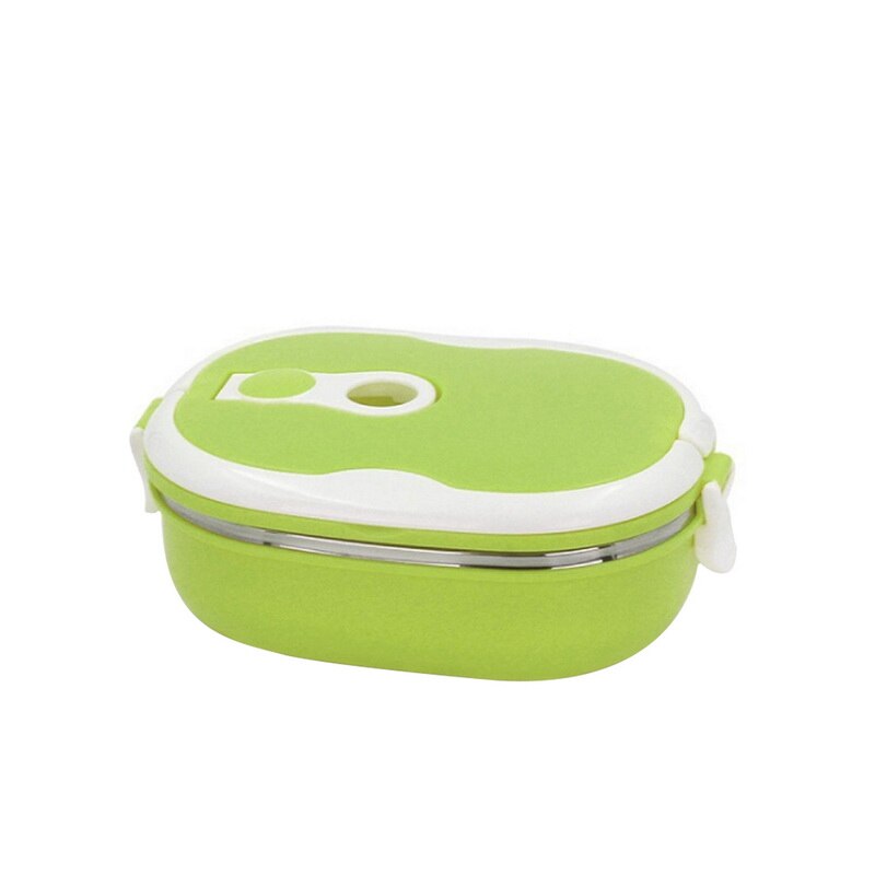 Portable Food Warmer School Kids Lunch Box Thermal Insulated Food Container: green