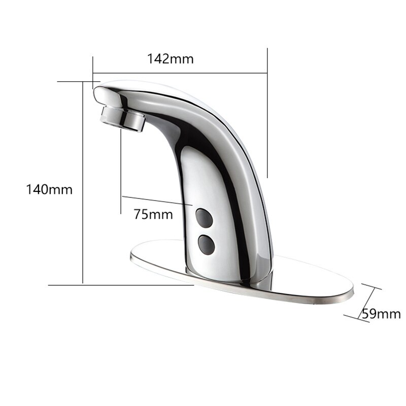 Automatische Wastafel Kranen Elektronische Infrarood Sensor Wastafel Sensor Kranen Badrandcombinaties Single Hole Badkamer Water Kraan