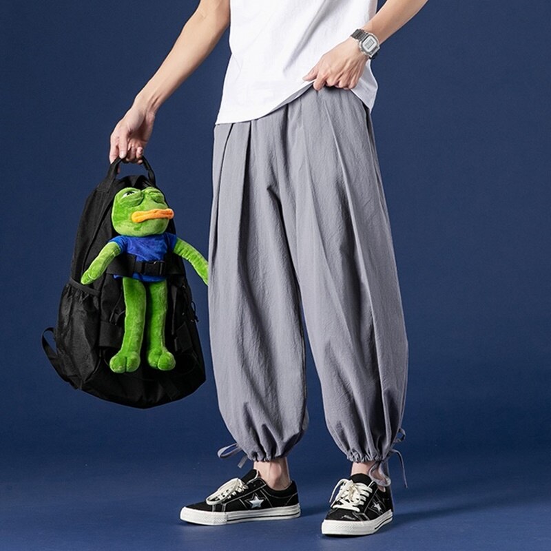 Chinese Style Harem Pants Men Hiphop Baggy Wide Legs Harajuku Trousers Male Kung Fu Pantalon Chinese Pants Man 10969