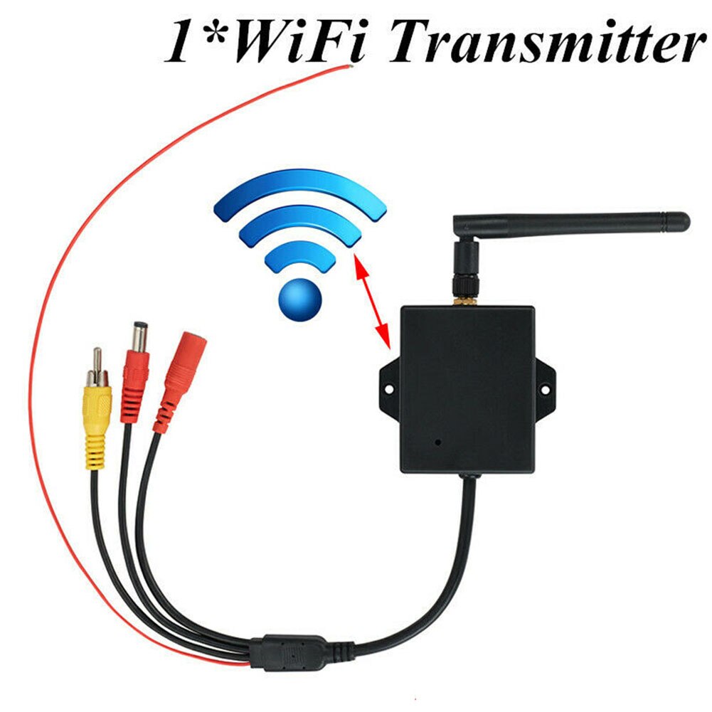 Durable DC 12V Black Universal Easy Install Parking Signal System Wireless Reversing Camera Rear View Module Cable AV To WiFi