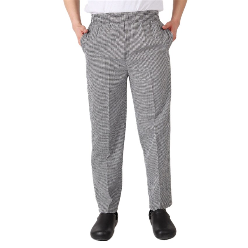 Männer Küchenchef Uniform verlieren Küche Schlauch Streifen Plaid Restaurant Lange Spitze Hosen für Herren Koch Gastronomie Kochen BöHöhle