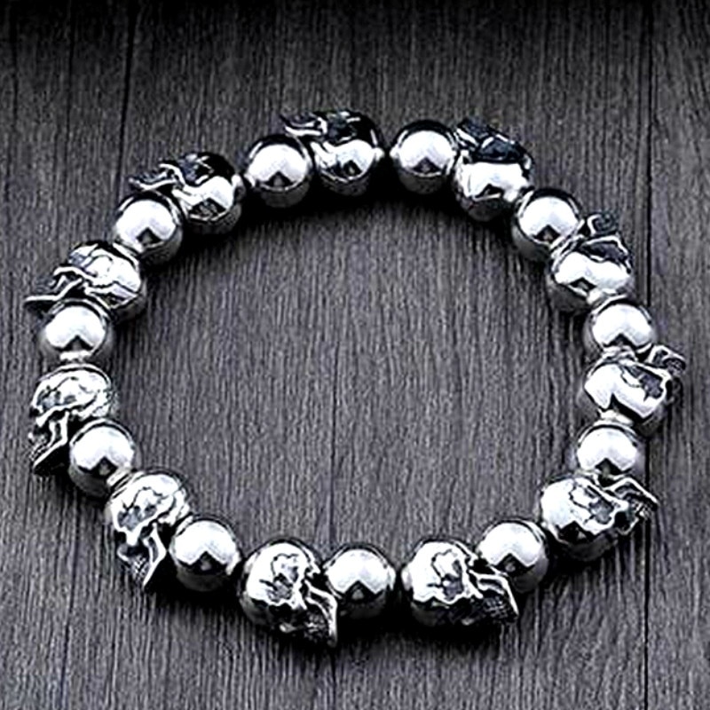 Punk Schmuck Herrschsüchtig Armbinde für Männer Titan Stahl Schädel Temperament Armbinde: Ursprünglich Titel