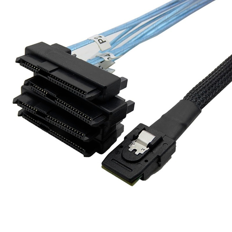Mini 4 sas hårddiskar 36- stift sff -8087 to 4 sas 29- stift sff -8482 kabelkontakter med 15 stift sata strömkontakt controller