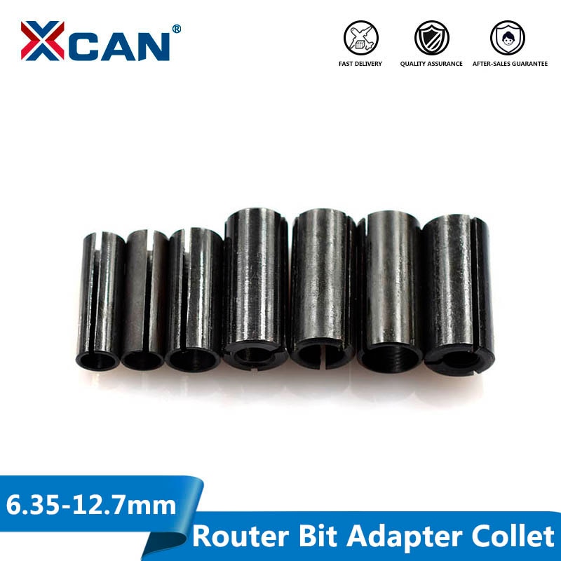 Xcan 1 st adapter hylsa skaft cnc router verktyg adaptrar hållare 8mm byt  to 6mm/ 8-6.35/ 9.5-6.35/ 10-8/12-6 8 10/12.7-6 6.35mm