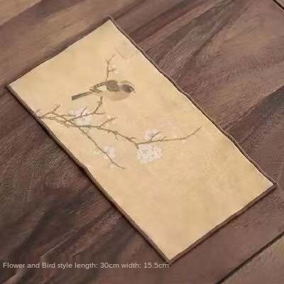 Serviette à thé en daim Zen, nappe de Table à thé, tisane en argile de Yixing absorbante de , tapis à thé Kung Fu: Tea towel4