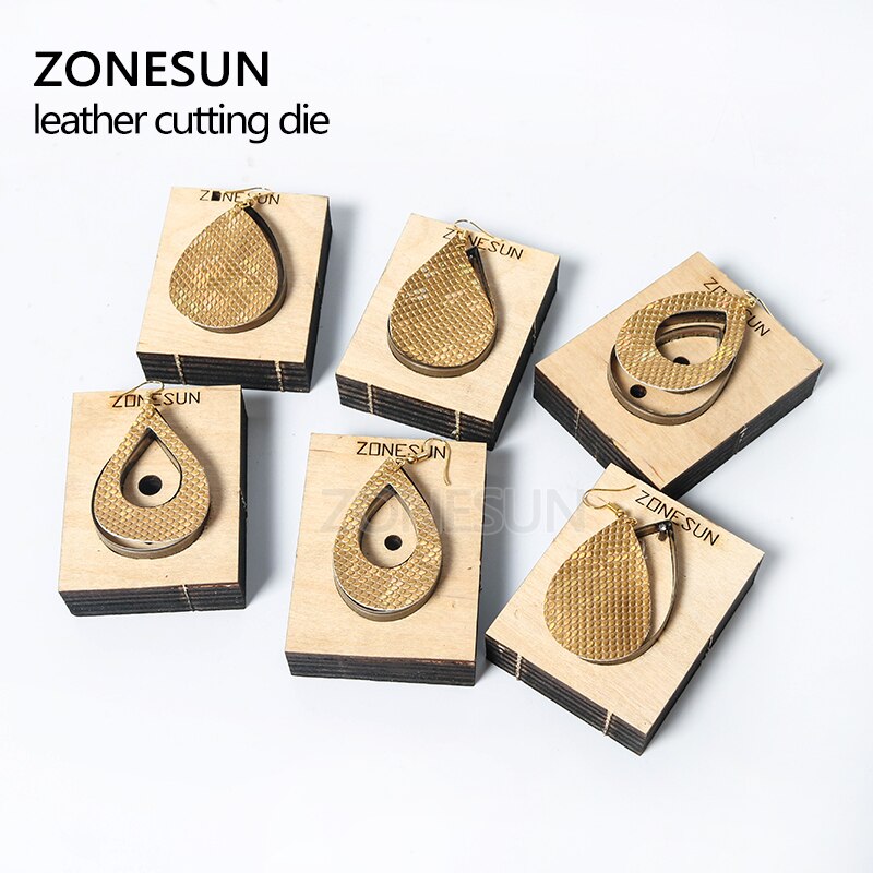 ZONESUN coupe de boucle d'oreille en cuir | Matrice de papier en forme d'art, outil de décoration en cuir pour découpe, Machine à découper, artisanat bricolage