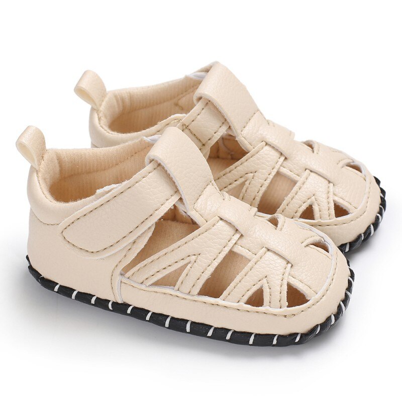 Pu Jongen Sandalen Voor Jongens Baby Schoenen Zomer Ademend Pu Baby Boy Sandalen Strand Sandalen Baby Meisje Schoenen: Beige / 7-12 Months