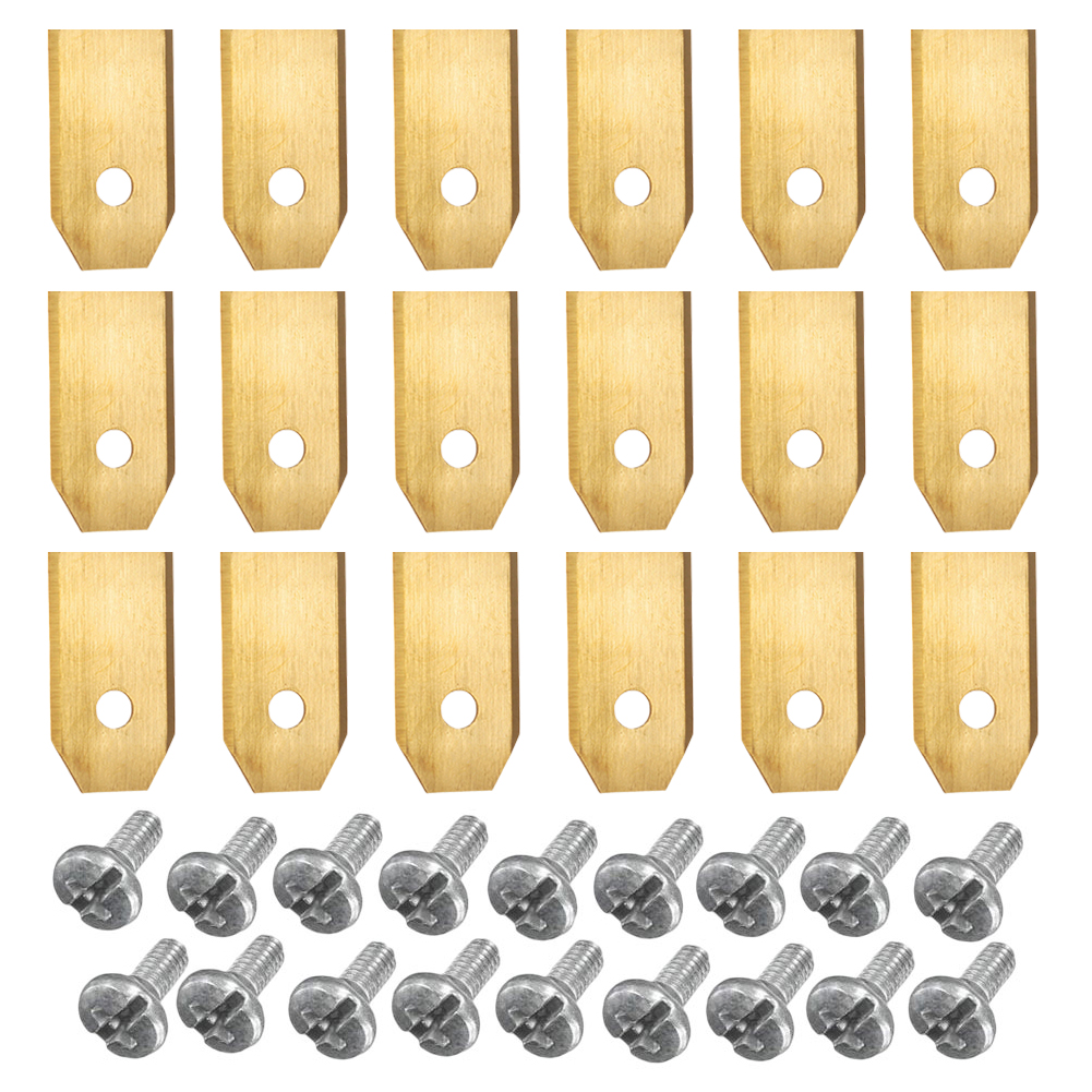 18/30pcs Lawn Trimmer Blades For Worx Landroid Robotic Lawn Mower Brushcutter Replacement Stainless Steel Blade Set With Screws: Blue