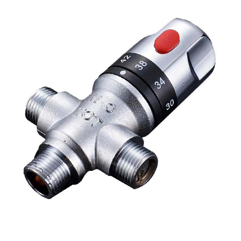 Termostatisk blandeventil brusebad reguleringsventil vandtemperaturreguleringsventil 1/2 "ventil: Rz3080-d2