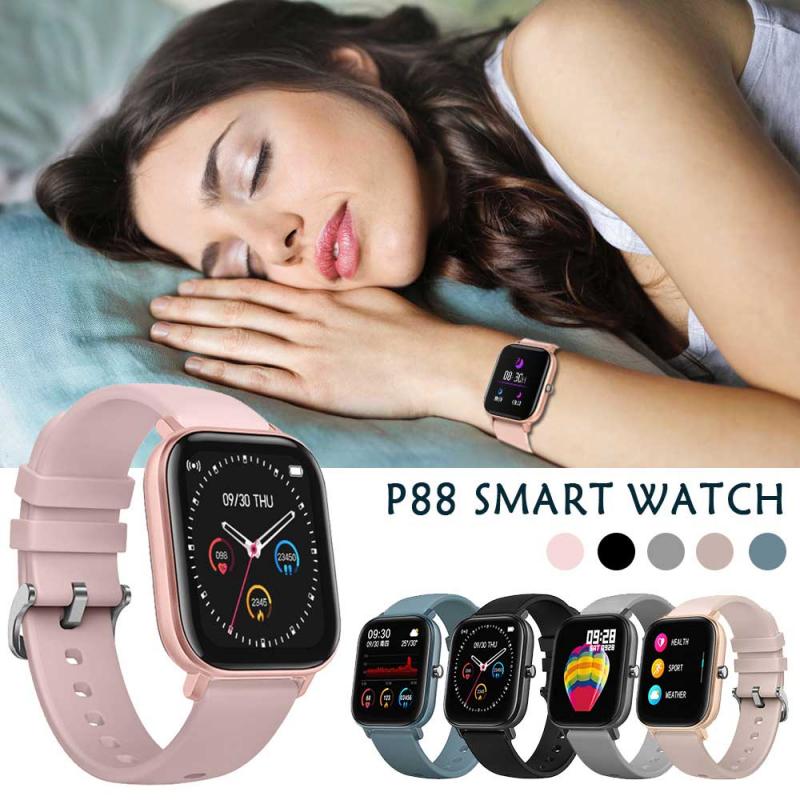 P8 1.4 Inch Slimme Horloge Mannen Full Touch Fitness Tracker Bloeddruk Smart Klok Vrouwen Gts Smartwatch Voor Xiaomi Polsband