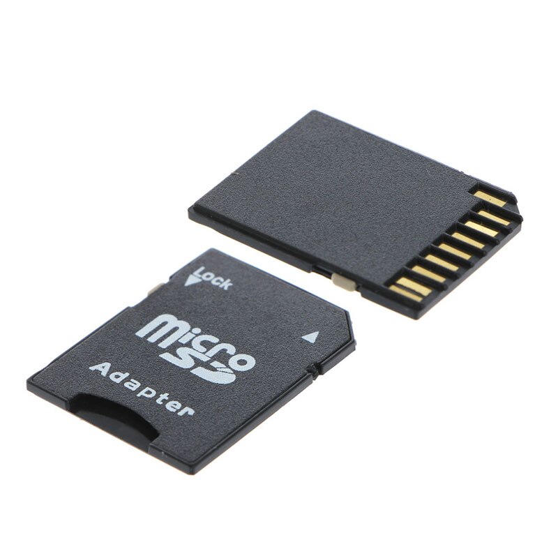 5 stk/pakke micro sd transflash tf til sd sdhc hukommelseskort adapter konverter sort