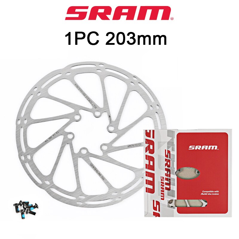 SRAM Rotor 160mm 180mm 203mm Bicycle Disc Brake Rotor Stainless Road Mountain Bike Centerline Brake Rotors 1PC 2PC MTB Rotors: 1PC 203mm