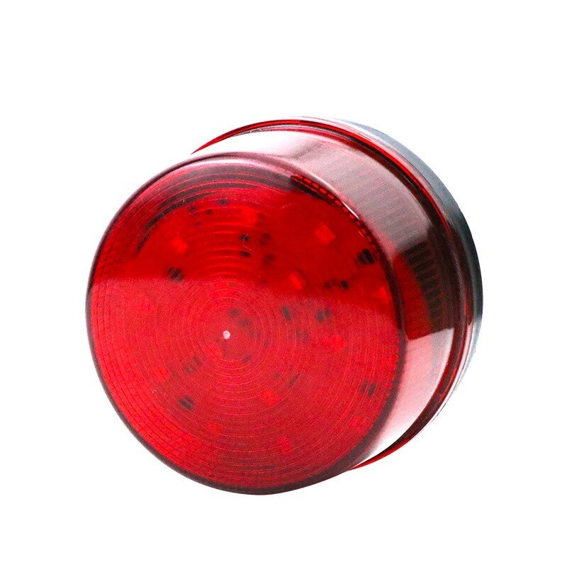 Indicateur Lumineux Clignotant Avec Buzzer - 12V AC/DC - 22mm - LED Rouge Forte - Modèle AD16-22SM - Neuf Sous Blister