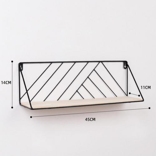 Decorative Shelves Modern Style Entryway Shelf Wall Mount Load Bearing Simple Decorative Wall Hanging Shelf Home Storage Rack: Black S