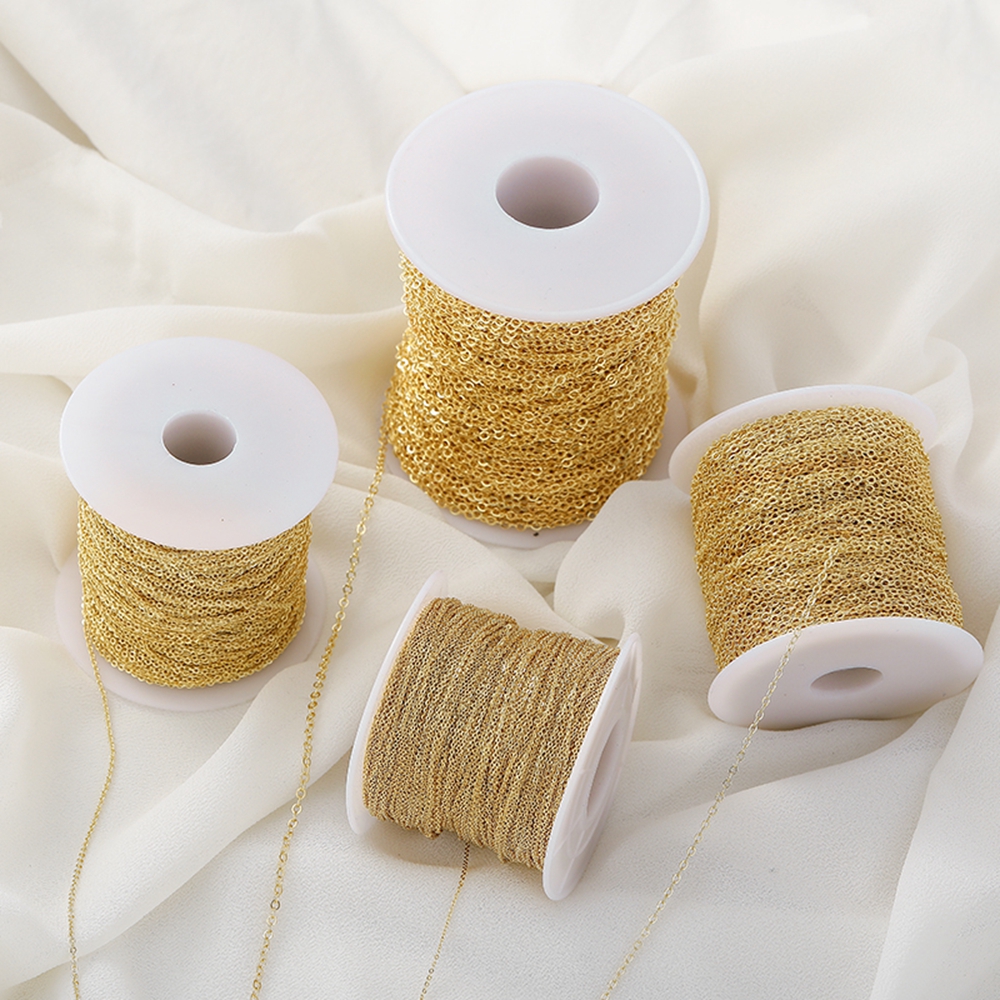 1 Meter Plated Kruis Ketting Kruis Ketting Voor Sieraden Maken Diy Ketting Oorbellen Armbanden Ketting Spool