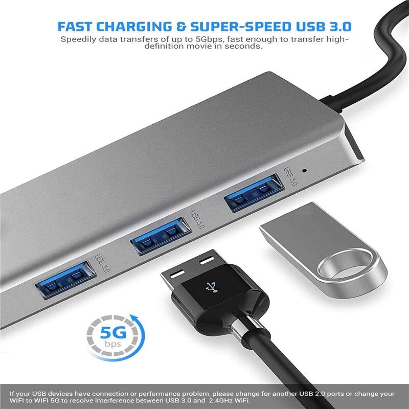 USB C Hub 12-In-1 Expansion Dock with Dual HDMI VGA USB 3.0 Type-C Port SD/TF Card Reader Display Laptop Docking Station